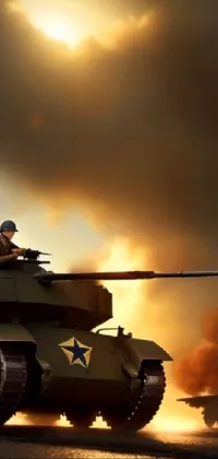 Sky Self-propelled Artillery Tank Live Wallpaper