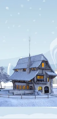 Sky Snow Building Live Wallpaper