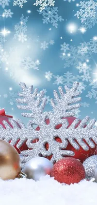 Sky Snow Christmas Ornament Live Wallpaper