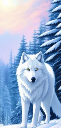 Sky Snow Dog Live Wallpaper