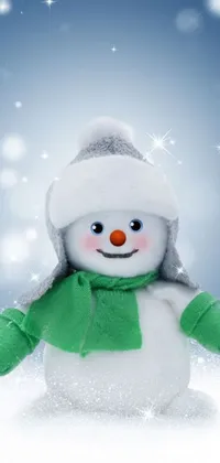 Sky Snow Snowman Live Wallpaper
