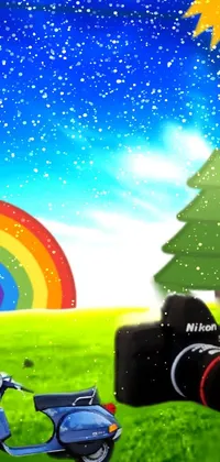 Sky Tire Rainbow Live Wallpaper
