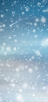This snow live wallpaper features a stunning figuration libre illustration of soft falling snowflakes