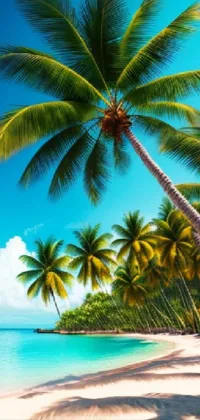palm tree beach wallpaper