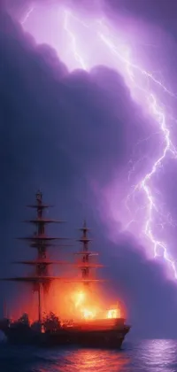 Sky Water Lightning Live Wallpaper