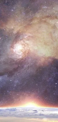 Transform your phone's background with a mesmerizing live wallpaper featuring the Earth and stunning galaxy