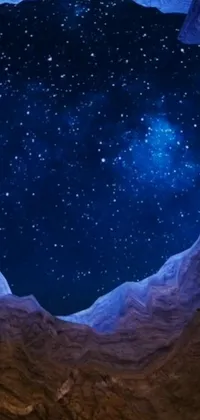Bring the magic of the night sky into your phone with this stunning live wallpaper depicting a starry sky from inside a cave
