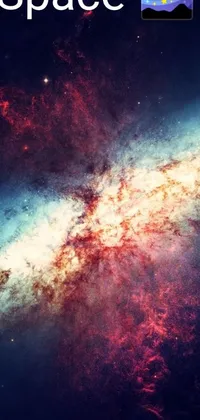 This space phone live wallpaper features a stunning galaxy in the background, with microscopic photo detail by Niko Henrichon