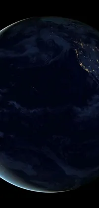 Looking for a stunning live wallpaper for your phone? Check out this amazing view of the earth from space at night! The obsidian globe is rendered using the Arnold engine, ensuring breathtaking visuals that are sure to impress