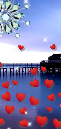 ocean of hearts  Live Wallpaper
