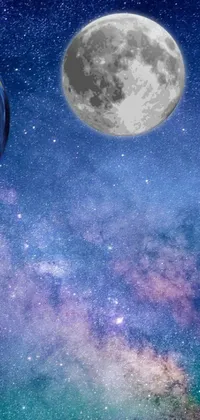 Download the Earth and Moon live wallpaper for your phone and gaze in wonder at the beauty of our universe! This mesmerizing wallpaper captures the magnificence of space with a stunning image of the earth and moon