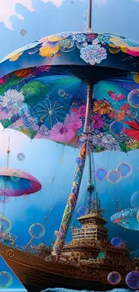 Sky World Umbrella Live Wallpaper