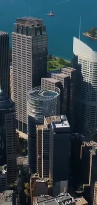 Skyscraper Building Water Live Wallpaper