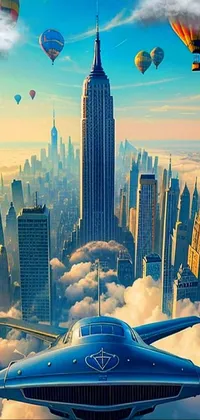 Skyscraper Sky Cloud Live Wallpaper