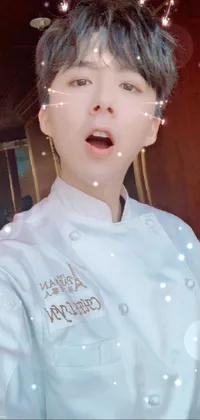 Enhance your phone experience with this eye-catching live wallpaper featuring a chef's uniform