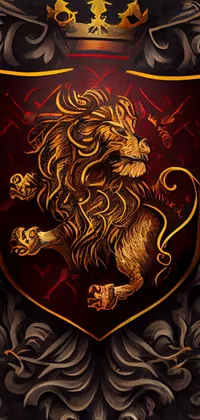 Embrace royalty with this vector art lion live wallpaper design