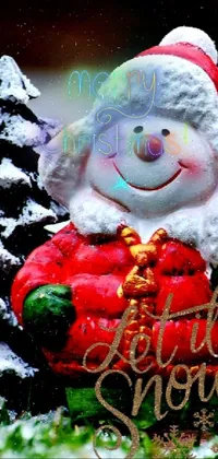 Smile Christmas Ornament Snowman Live Wallpaper