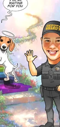 Smile Dog Cartoon Live Wallpaper