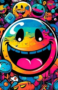 Facial Expression Cartoon Smile Live Wallpaper - download
