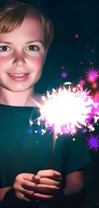 Smile Fireworks Human Body Live Wallpaper