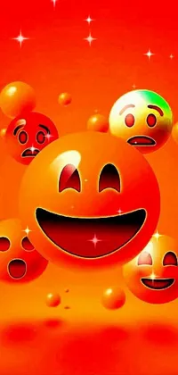 Smile Orange Happy Live Wallpaper