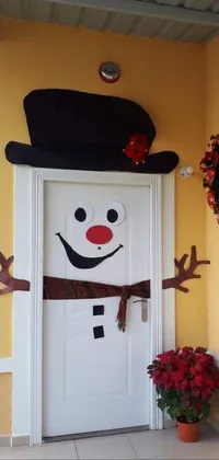 Smile Plant Snowman Live Wallpaper