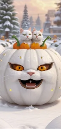 Smile Snow Whiskers Live Wallpaper