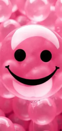 Smiley Face Stripe Pink