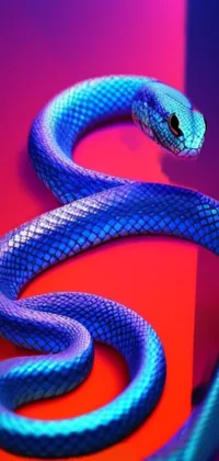 Snake Light Blue Live Wallpaper