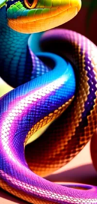 Snake Light Purple Live Wallpaper