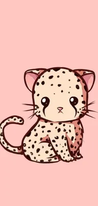 Get playful with a charming humanoid cheetah in chibi anime-style on your mobile screen