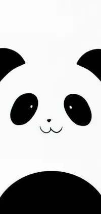 Looking for a trendy live wallpaper for your phone? Check out this black and white panda bear face on a white background! This cute and stylish wallpaper is perfect for anyone who loves all things cute and cuddly