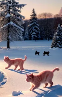 Snow Cat Vertebrate Live Wallpaper