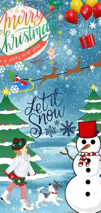 Snow Christmas Ornament Snowman Live Wallpaper