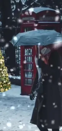 Snow Christmas Tree Light Live Wallpaper