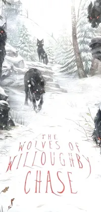This stunning live wallpaper features realistic animation of wolves walking through a snow-covered forest, a howling wolf at the moon, and a pack of wolves running through a meadow