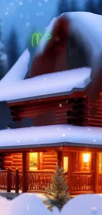 Snow Light Building Live Wallpaper