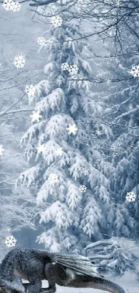Snow Plant Twig Live Wallpaper