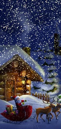 snowy christmas wallpaper