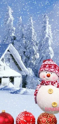 Snow Snowman Freezing Live Wallpaper