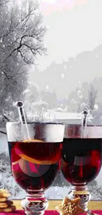 Snow Soft Drink Glass Live Wallpaper