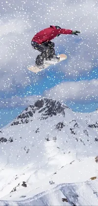 Experience the thrill of snowboarding in this action-packed live wallpaper