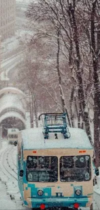 Snow Vehicle Tree Live Wallpaper
