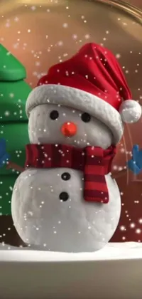 Snowman Christmas Ornament Christmas Live Wallpaper