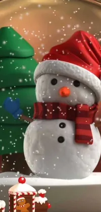 Snowman Christmas Ornament Christmas Decoration Live Wallpaper