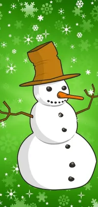 Snowman Christmas Ornament Happy Live Wallpaper