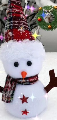 cute snowman  Live Wallpaper