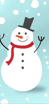 Snowman Facial Expression Christmas Ornament Live Wallpaper