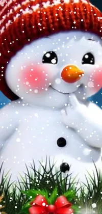 Snowman Facial Expression Vertebrate Live Wallpaper