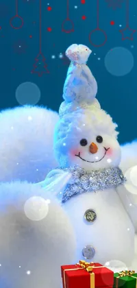 Snowman Light Christmas Ornament Live Wallpaper
